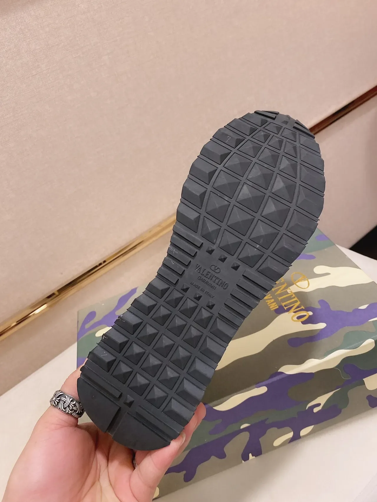 Valentino Rockstud Runner Camo Print Lifestyle Sneakers 2