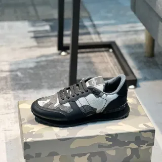 Valentino Rockstud Runner Camouflage Paneled Lifestyle Sneakers