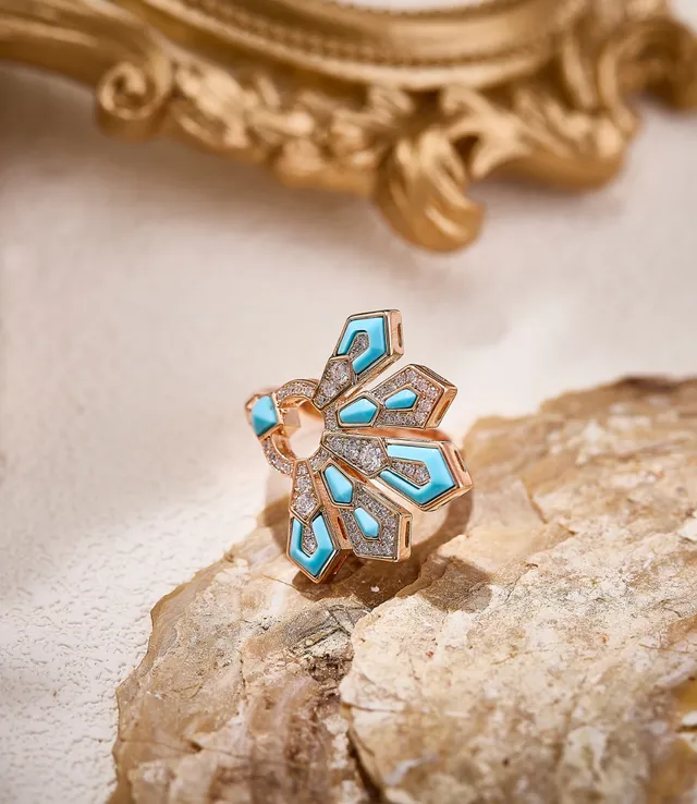 Van Cleef & Arpels Frivole مروحة هندسية من اللؤلؤ والماس 4