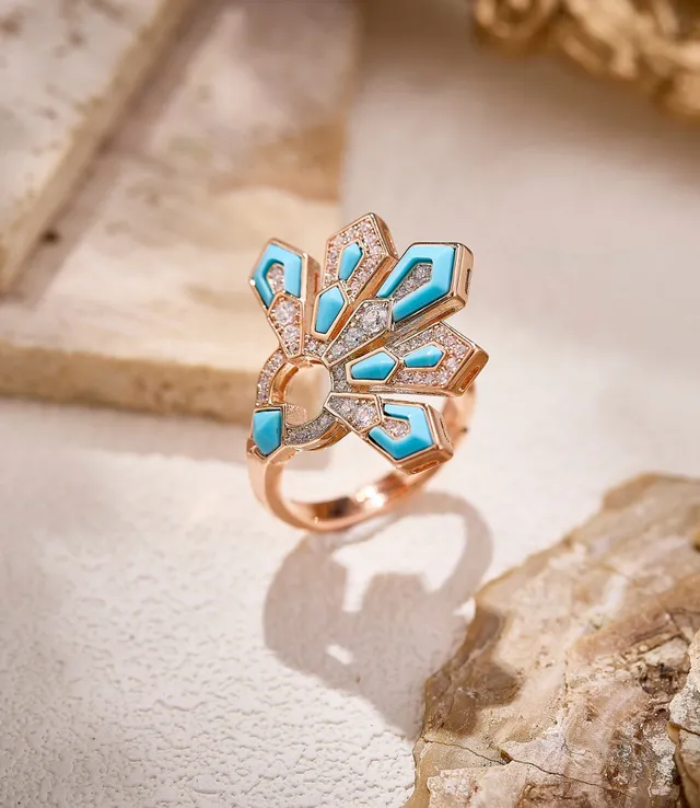 Van Cleef & Arpels Frivole مروحة هندسية من اللؤلؤ والماس 6