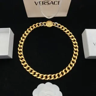 Versace Chain Reaction সোনা এবং রূপার কার্ব চেইন নেকলেস