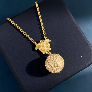 Versace 金银链 美杜莎 头 魅力 项链