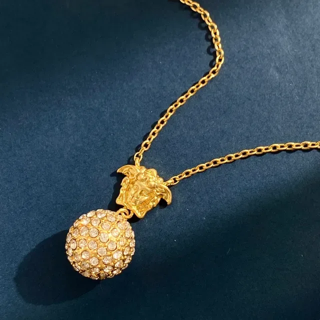 Versace स्वर्ण चांदी चेन मेडूसा हेड चार्म नेकलेस 5