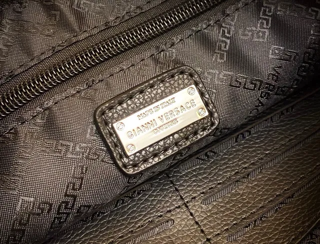 Versace Medusa काला उभरा सिर ग्रीक की बॉर्डर लिफाफा क्लच 2
