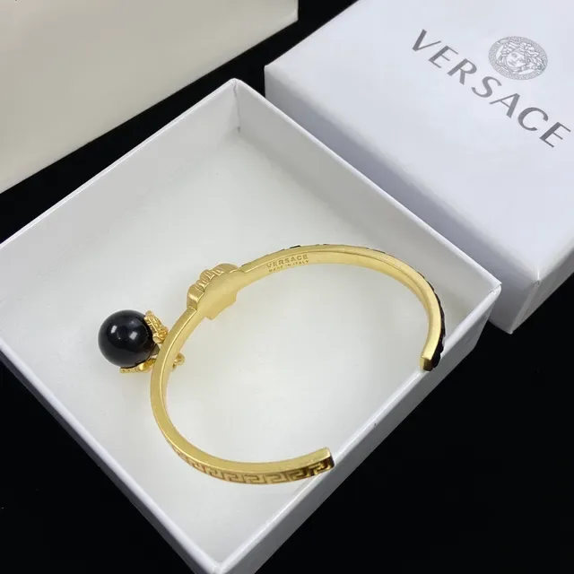 Versace Pulsera Medusa Head Oro Negro Metal Motif 2