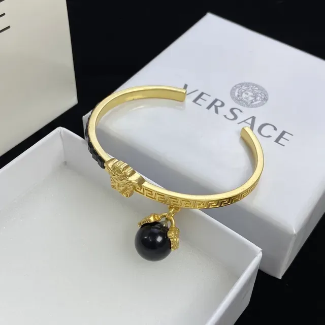 Versace Pulsera Medusa Head Oro Negro Metal Motif 3