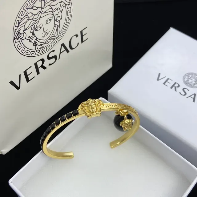 Versace Pulsera Medusa Head Oro Negro Metal Motif 5