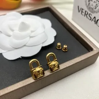 Versace Medusa Lock 镀金耳钉