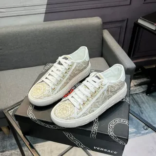 Versace Odissea Baroque Jacquard Tênis lifestyle brancos