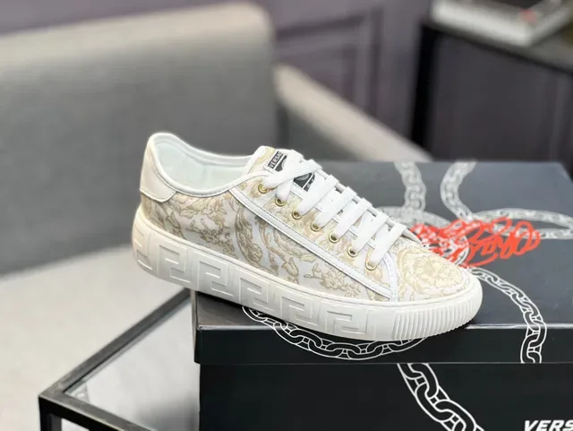Versace Odissea Baroque Jacquard Zapatillas de lifestyle blancas 5