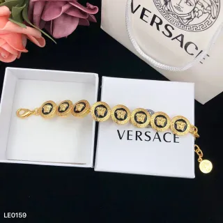 Versace Odissea 金色和黑色 Medusa Motif 手链