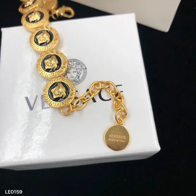 Versace Odissea Dourado e Preto Medusa Motif Pulseira 3