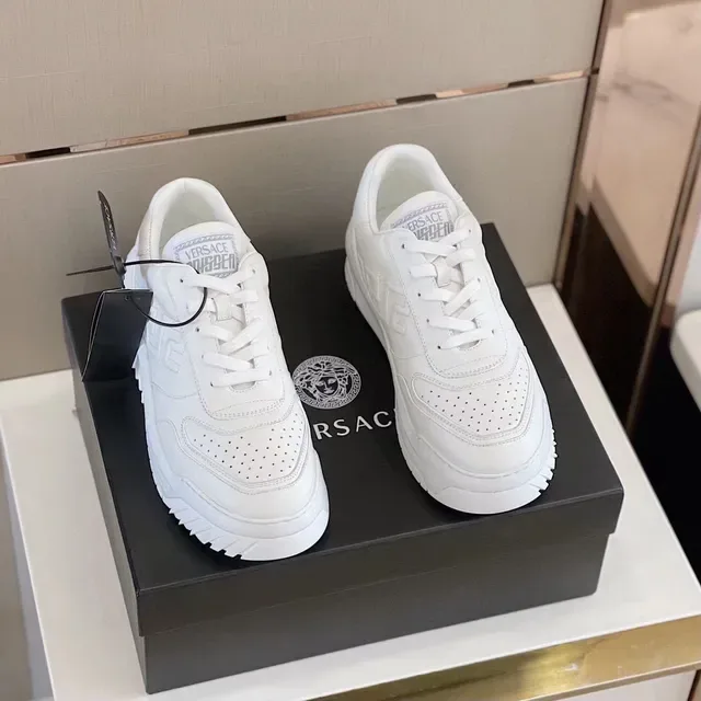 Versace Odissea Tênis Lifestyle Brancos Monocromáticos 8