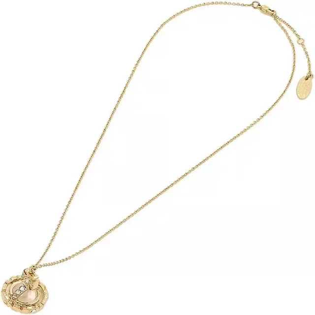 Vivienne Westwood Classic Orb 水晶镶嵌金色调项链 4