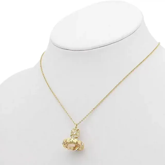 Vivienne Westwood Classic Orb 水晶镶嵌金色调项链 5