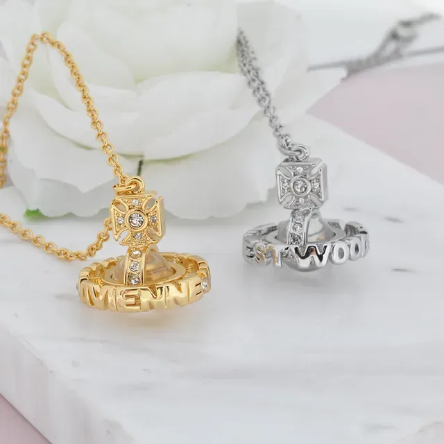 Vivienne Westwood Classic Orb 水晶镶嵌金色调项链 8