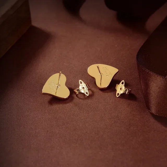 Vivienne Westwood 金银心形 Pavé 水晶耳环 6