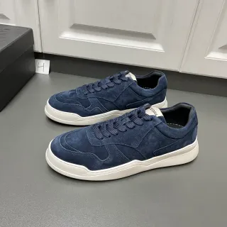 Zegna Lifestyle Sneaker नेवी व्हाइट सुड ऊपरी कपसोल लाइफस्टाइल स्नीकर्स