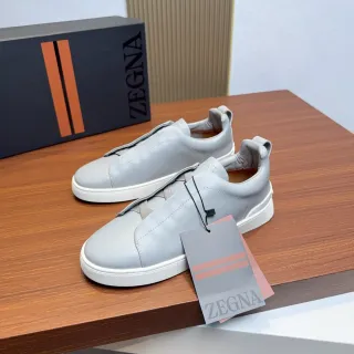 Zegna स्लिप-ऑन मिनिमलिस्ट ग्रे लाइफस्टाइल स्नीकर