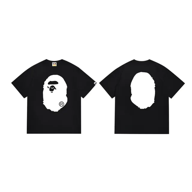 A Bathing Ape 猿人头图案黑色T恤 3