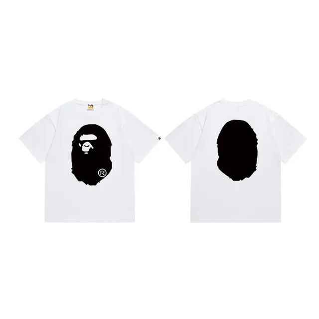 A Bathing Ape 猿人头图案黑色T恤 4