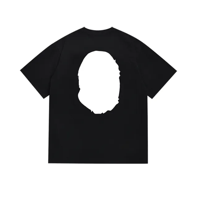 A Bathing Ape 猿人头图案黑色T恤 5