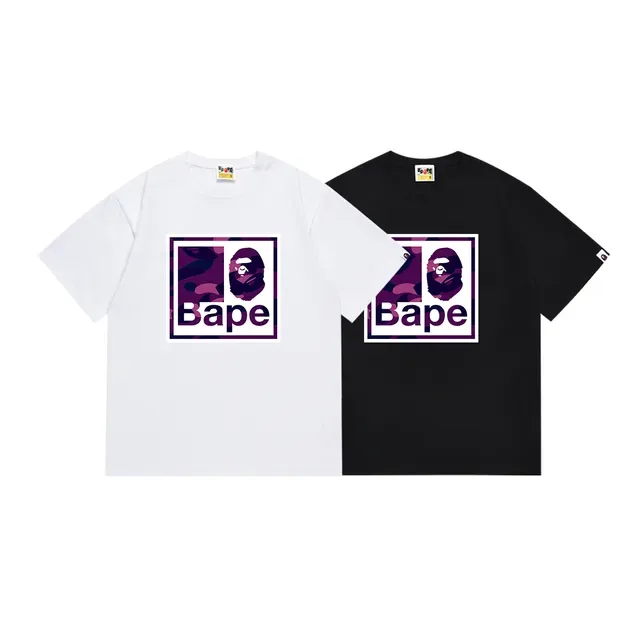 A Bathing Ape Box Logo迷彩图案T恤 2