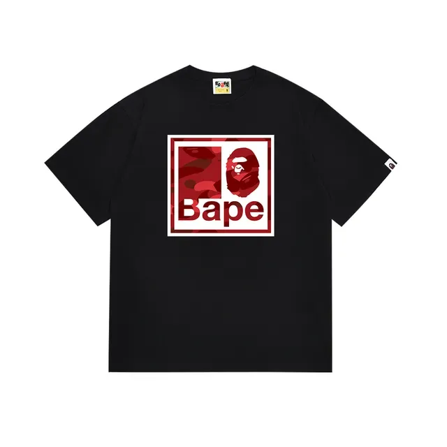 A Bathing Ape Box Logo迷彩图案T恤 9