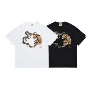 تي شيرت A Bathing Ape بطبعة تنين ونمر