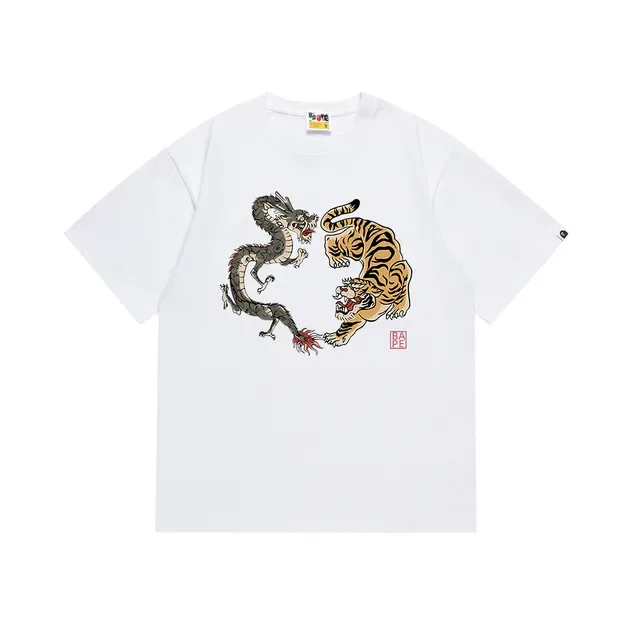 Camiseta gráfica de dragón y tigre A Bathing Ape 3