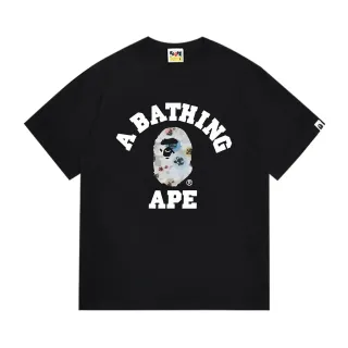 تيشيرت A Bathing Ape أسود بطباعة جرافيك