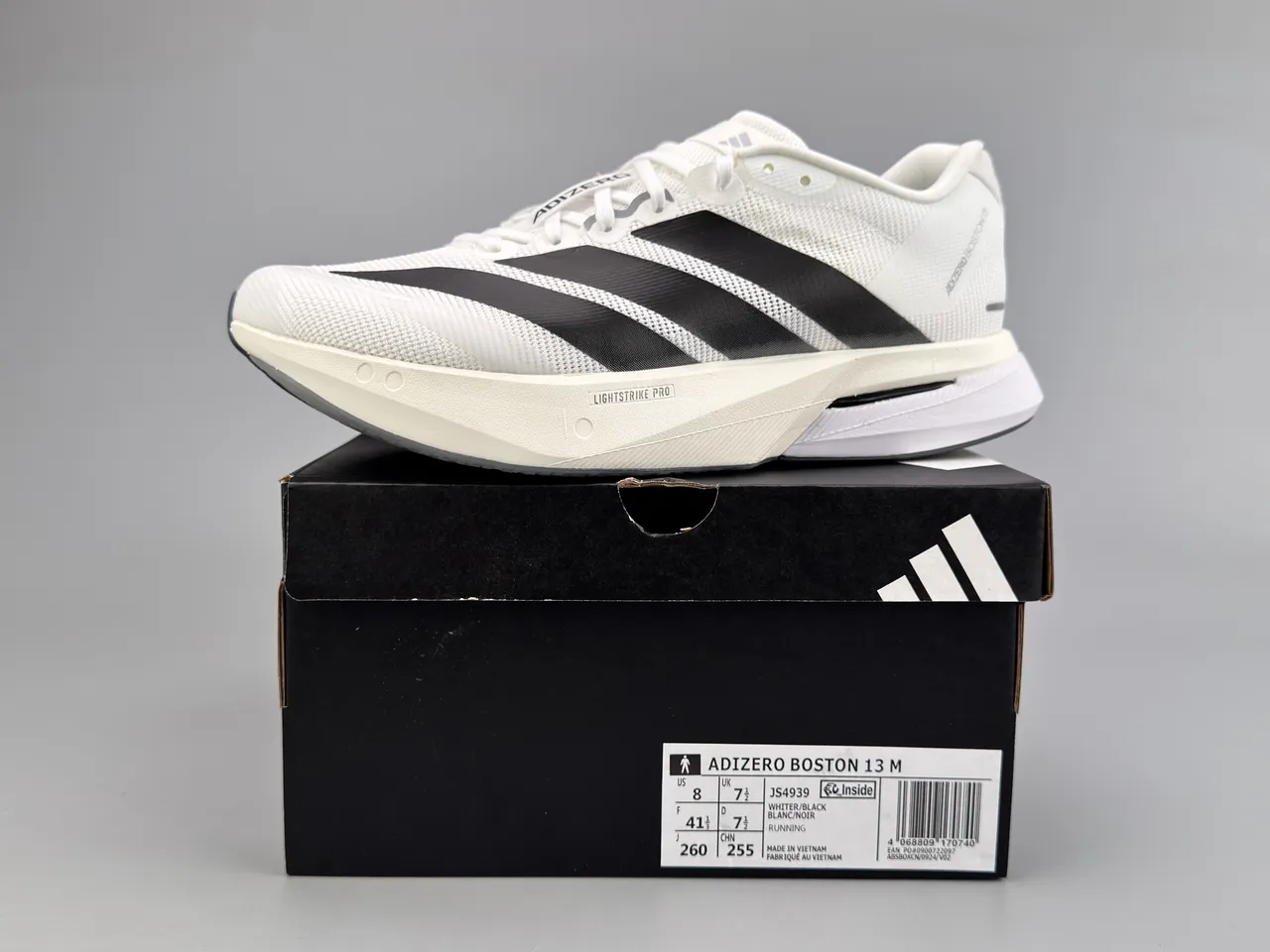 أديداس أديزيرو بوسطن 13 White Black أحذية جري 5