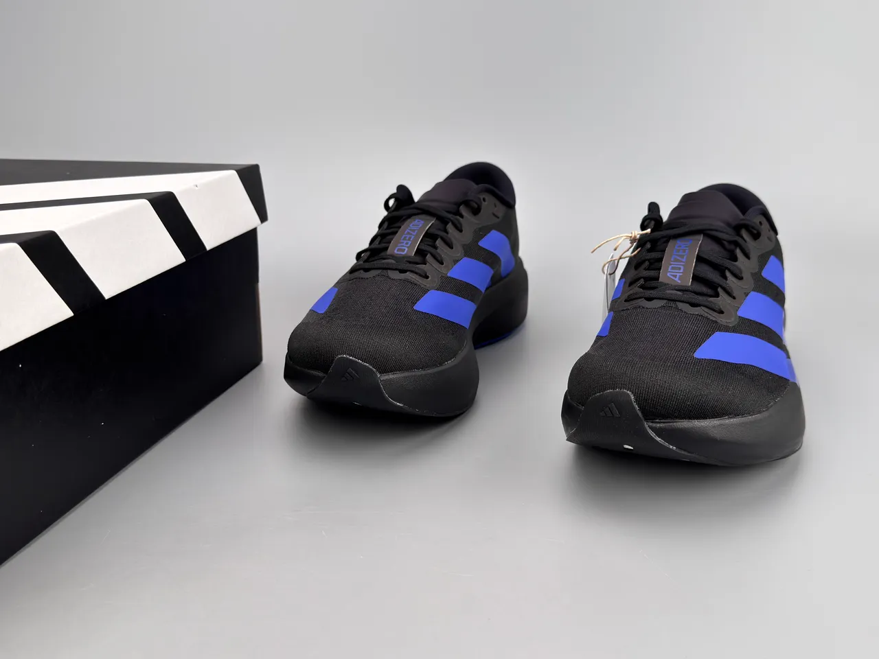 Adidas Adizero Evo.S কালো এবং নীল দৌড়ের জুতো 3