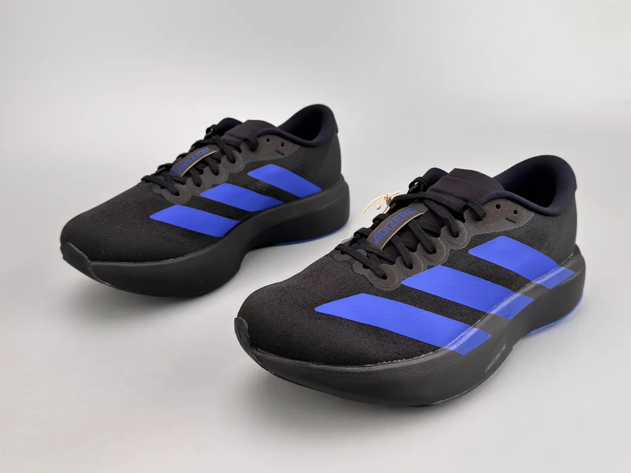 Adidas Adizero Evo.S কালো এবং নীল দৌড়ের জুতো 7