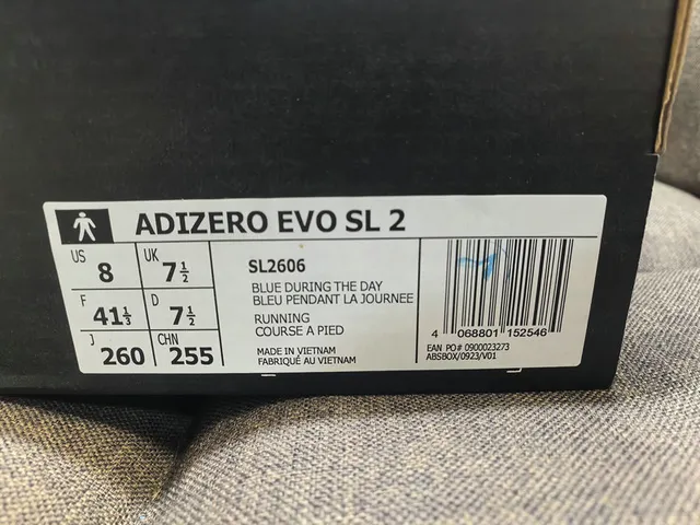 Adidas Adizero Evo SL 2 أحذية جري أزرق فاتح أسود 2
