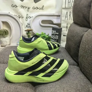 Adidas Adizero Evo SL نيون ليم أخضر أسود أحذية أسلوب حياة