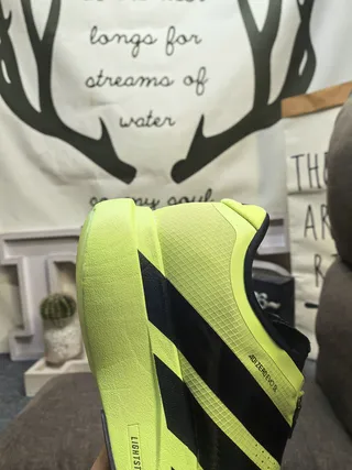 Adidas Adizero Evo SL نيون ليم أخضر أسود أحذية أسلوب حياة 3