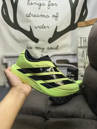 Adidas Adizero Evo SL نيون ليم أخضر أسود أحذية أسلوب حياة 5