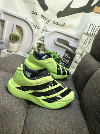 Adidas Adizero Evo SL نيون ليم أخضر أسود أحذية أسلوب حياة 9