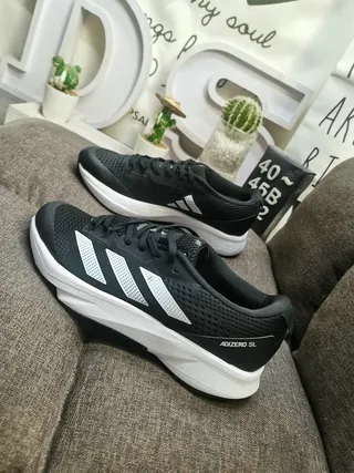 Adidas Adizero SL White Black दौड़ने वाले जूते 7