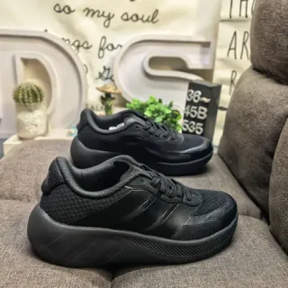 Adidas أحذية رياضية لايف ستايل كلها أسود بثلاث خطوط