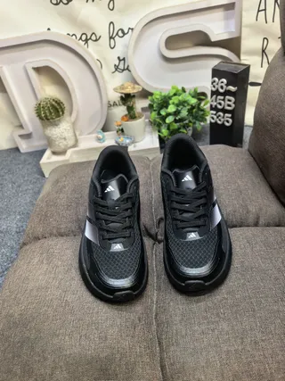 Adidas Tênis Lifestyle com Três Listras Todo Preto 10