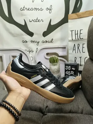 Adidas 军绿色黄色 低帮 麂皮皮革混合 生活方式运动鞋 15