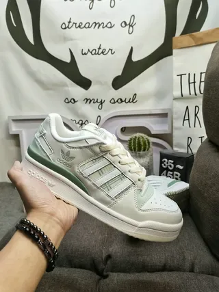 Adidas Tênis Lifestyle Bege Verde de cano baixo colar forrado 5