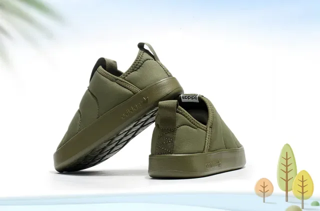 Adidas Beige Multicolor Slip-On Quilted Upper Lifestyle Sneakers 13