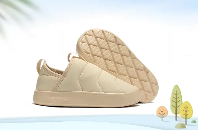 Adidas Beige Multicolor Slip-On Quilted Upper Lifestyle Sneakers 16
