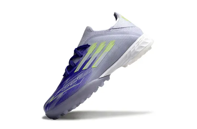 Adidas Beige Orange Knit Upper Three-Stripe Branding Turf Soccer Shoes 5