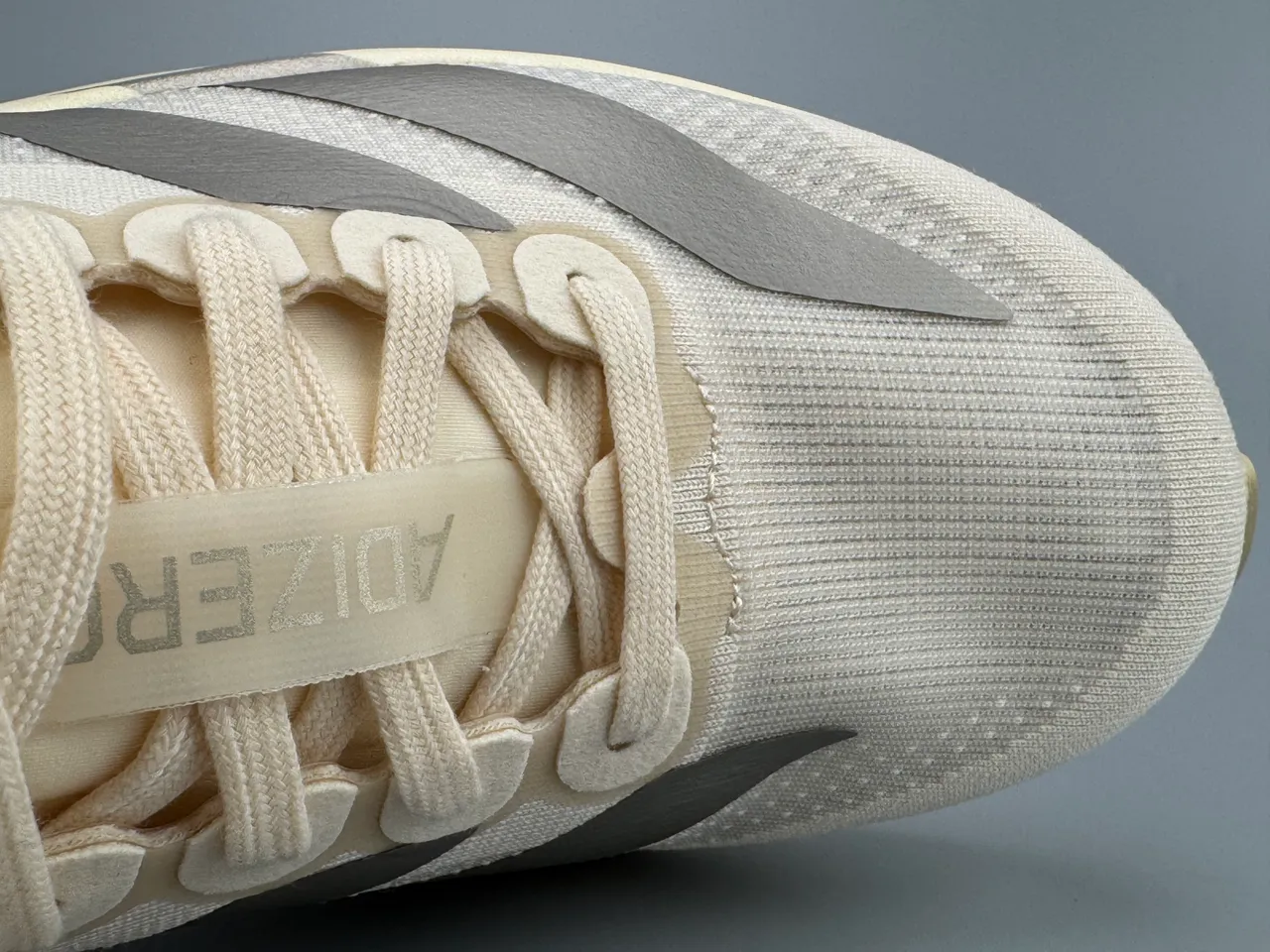 Adidas Beige Silver Lightweight Mesh Upper Metallic Three Stripes Running Shoes 2