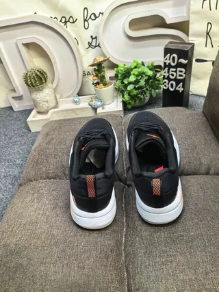 Adidas Black and Orange Mesh Running Sneakers 8
