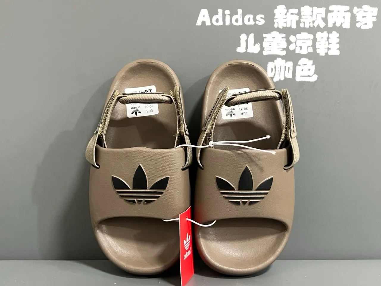 Adidas Blue Black Molded EVA Construction Single Wide Forefoot Strap Casual Sandals 3